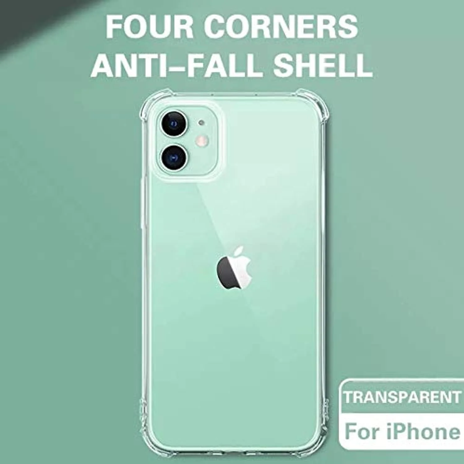 قاب گوشی آیفون 11، ضد خش، ضد ضربه، بامپر، سیلیکونی شفاف با لبه های تقویت شده، محافظ