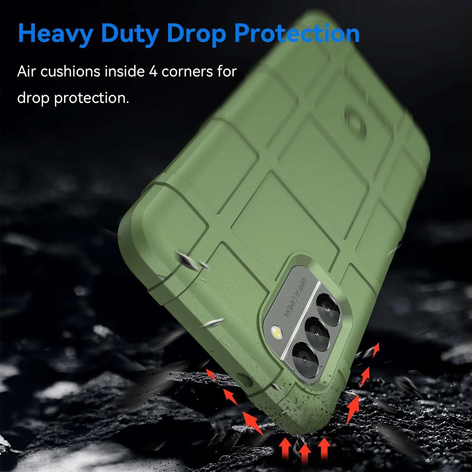 قاب گوشی برای نوکیا G400 5G، فیبر کربن تصفیه شده، ضد افتادن، ضد اثر انگشت، محافظت کامل 360 درجه