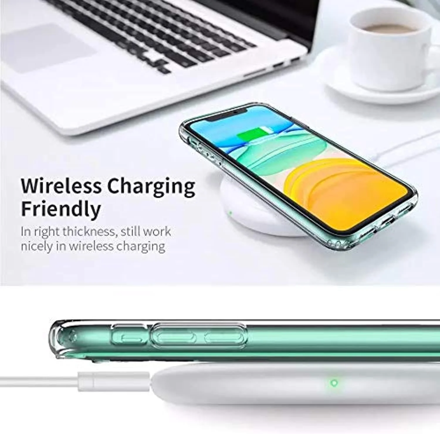 قاب گوشی آیفون 11، ضد خش، ضد ضربه، بامپر، سیلیکونی شفاف با لبه های تقویت شده، محافظ