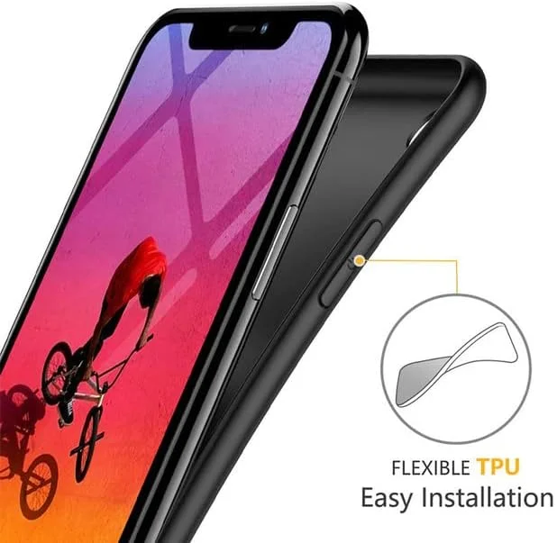 قاب گوشی TREBAM برای نوکیا C22 (6.50 اینچ) به همراه 2 عدد محافظ صفحه نمایش شیشه ای حرارت دیده، کاور سیلیکونی مشکی TPU نرم و ضد ضربه برای نوکیا C22 - مشکی