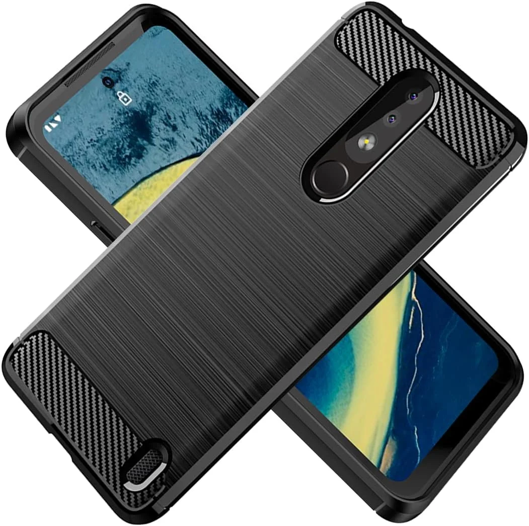 قاب گوشی KOARWVC برای نوکیا 3.1 پلاس (نسخه ایالات متحده) مدل TA-1118، کاور فیبر کربنی ضد ضربه و ضد خش با روکش پشتی TPU نرم برای نوکیا 3.1 پلاس (مشکی) قاب گوشی KOARWVC برای نوکیا 3.1 پلاس (نسخه ایالات متحده) مدل TA-1118، کاور فیبر کربنی ضد ضربه و ضد خش با روکش پشتی TPU نرم برای نوکیا 3.1 پلاس (مشکی)