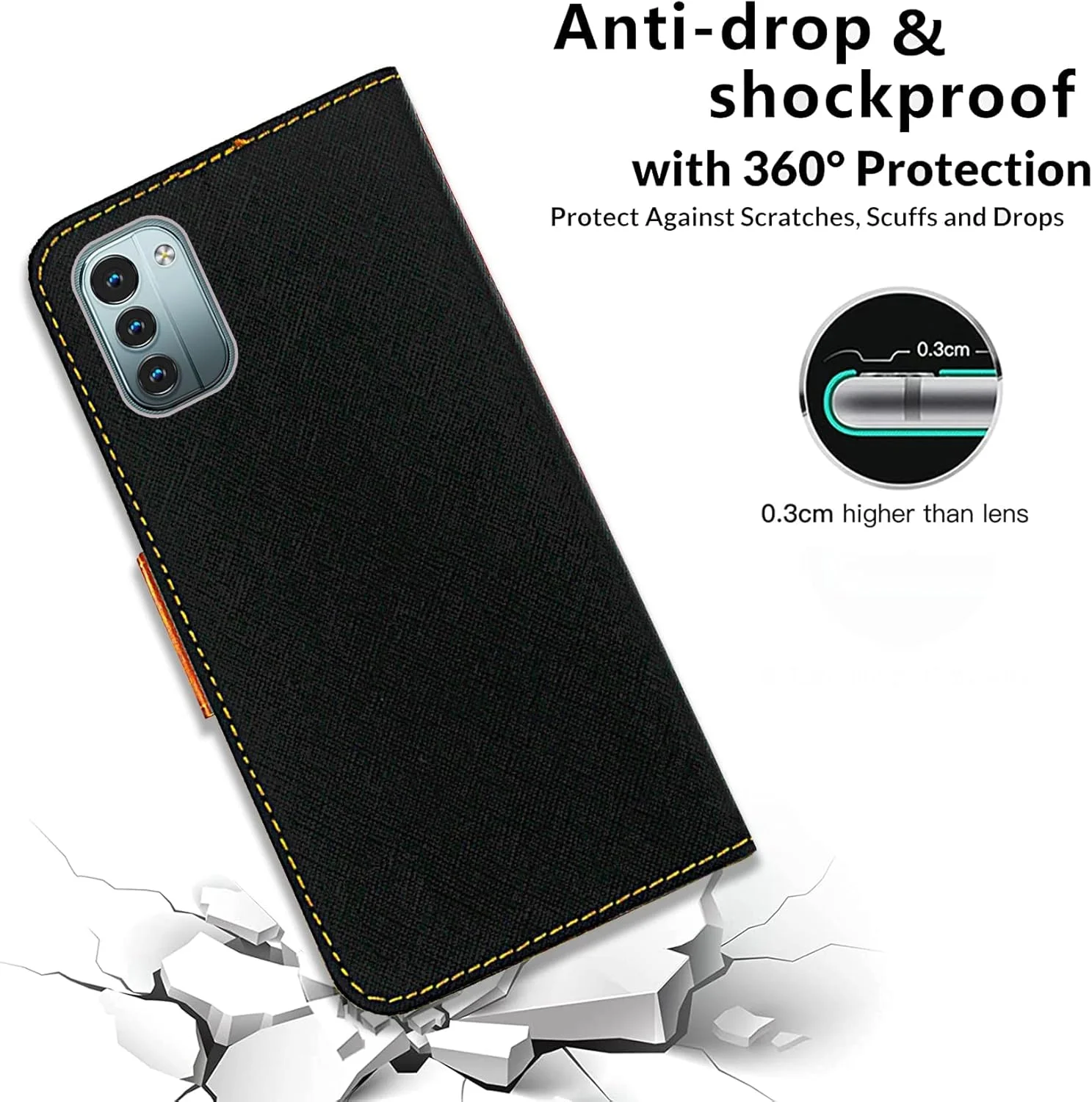 کیف چرمی برای نوکیا G11 / نوکیا G21، کیف پول چرمی تاشو با جای کارت مغناطیسی و پایه نگهدارنده کیف چرمی برای نوکیا G11 / نوکیا G21، کیف پول چرمی تاشو با جای کارت مغناطیسی و پایه نگهدارنده