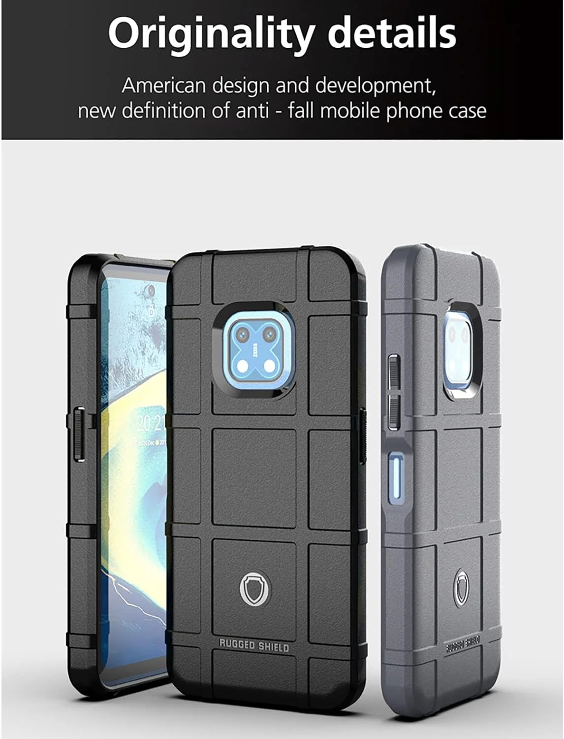 کاور گوشی موبایل Monwutong برای نوکیا XR20، کاور باریک و مقاوم با محافظت ضد ضربه نظامی، ضد افتادن و محافظ لنز دوربین برای نوکیا XR20 خاکستری HD کاور گوشی موبایل Monwutong برای نوکیا XR20، کاور باریک و مقاوم با محافظت ضد ضربه نظامی، ضد افتادن و محافظ لنز دوربین برای نوکیا XR20 خاکستری HD