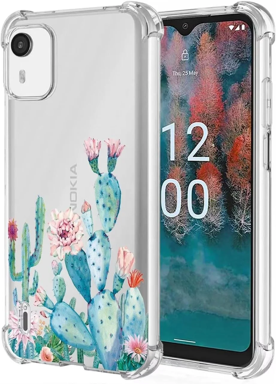 قاب محافظ گوشی نوکیا C12، قاب محافظ گوشی نوکیا C12 پلاس/نوکیا C12 پرو مناسب دختران و بانوان، کاور محافظ گوشی باریک و انعطاف پذیر TPU نرم با طرح گل شفاف برای نوکیا C12 طرح کاکتوس قاب محافظ گوشی نوکیا C12، قاب محافظ گوشی نوکیا C12 پلاس/نوکیا C12 پرو مناسب دختران و بانوان، کاور محافظ گوشی باریک و انعطاف پذیر TPU نرم با طرح گل شفاف برای نوکیا C12 طرح کاکتوس