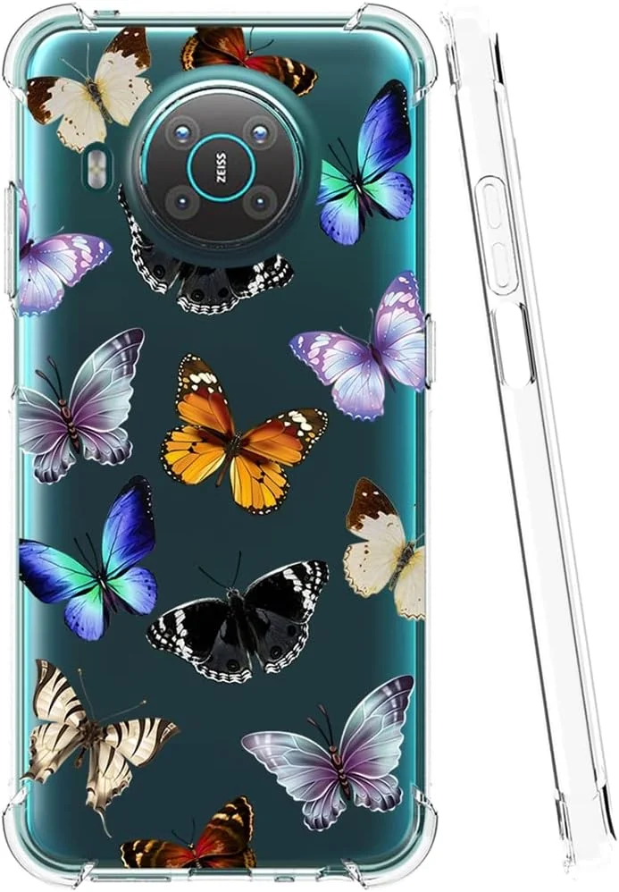 کاور یریبل برای گوشی نوکیا X10، کاور نوکیا X20 TA-1332 TA-1341 طرح زیبا، کاور سیلیکونی ژله ای نرم و منعطف TPU با محافظ بامپر برای گوشی نوکیا X10/X20 (پروانه) کاور یریبل برای گوشی نوکیا X10، کاور نوکیا X20 TA-1332 TA-1341 طرح زیبا، کاور سیلیکونی ژله ای نرم و منعطف TPU با محافظ بامپر برای گوشی نوکیا X10/X20 (پروانه)