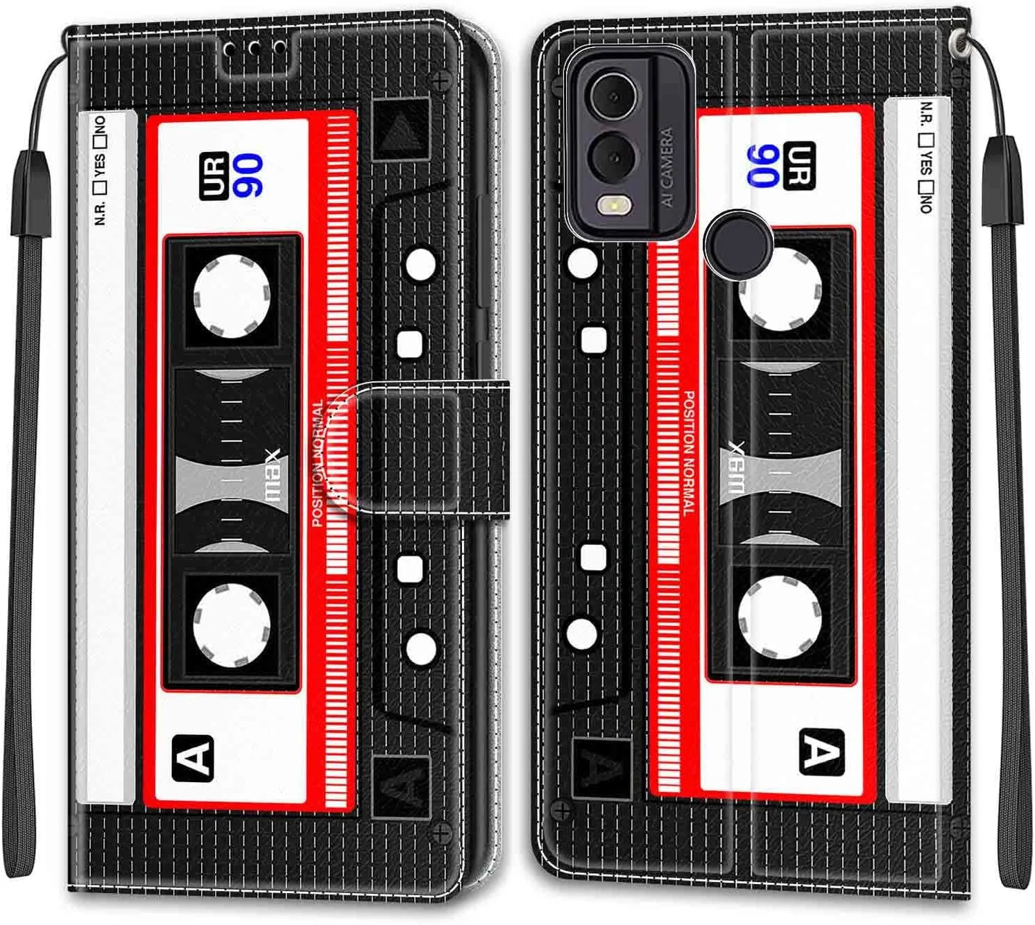 قاب محافظ گوشی نوکیا C32 / نوکیا C22، ساخته شده از چرم PU با کیفیت، ضد ضربه و محافظ قاب محافظ گوشی نوکیا C32 / نوکیا C22، ساخته شده از چرم PU با کیفیت، ضد ضربه و محافظ