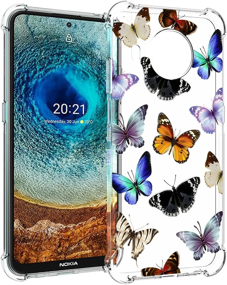 کاور یریبل برای گوشی نوکیا X10، کاور نوکیا X20 TA-1332 TA-1341 طرح زیبا، کاور سیلیکونی ژله ای نرم و منعطف TPU با محافظ بامپر برای گوشی نوکیا X10/X20 (پروانه) کاور یریبل برای گوشی نوکیا X10، کاور نوکیا X20 TA-1332 TA-1341 طرح زیبا، کاور سیلیکونی ژله ای نرم و منعطف TPU با محافظ بامپر برای گوشی نوکیا X10/X20 (پروانه)