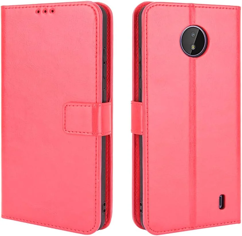 کیف محافظ گوشی نوکیا C10، کیف پول تاشو نوکیا C10، طراحی دارای چندین جای کارت (قرمز) کیف محافظ گوشی نوکیا C10، کیف پول تاشو نوکیا C10، طراحی دارای چندین جای کارت (قرمز)