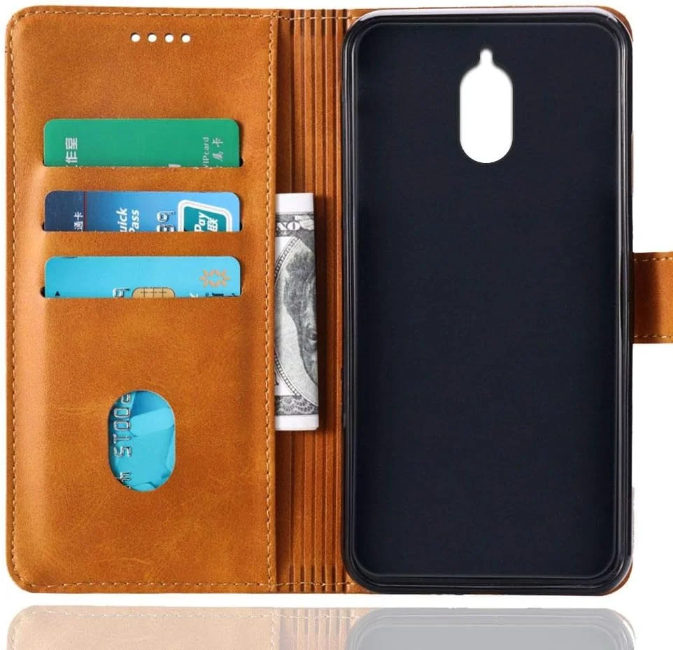 کاور چرمی کیف پول تاشو گوشی نوکیا 3.1، دارای جای کارت، پایه نگهدارنده و قفل مغناطیسی کاور چرمی کیف پول تاشو گوشی نوکیا 3.1، دارای جای کارت، پایه نگهدارنده و قفل مغناطیسی