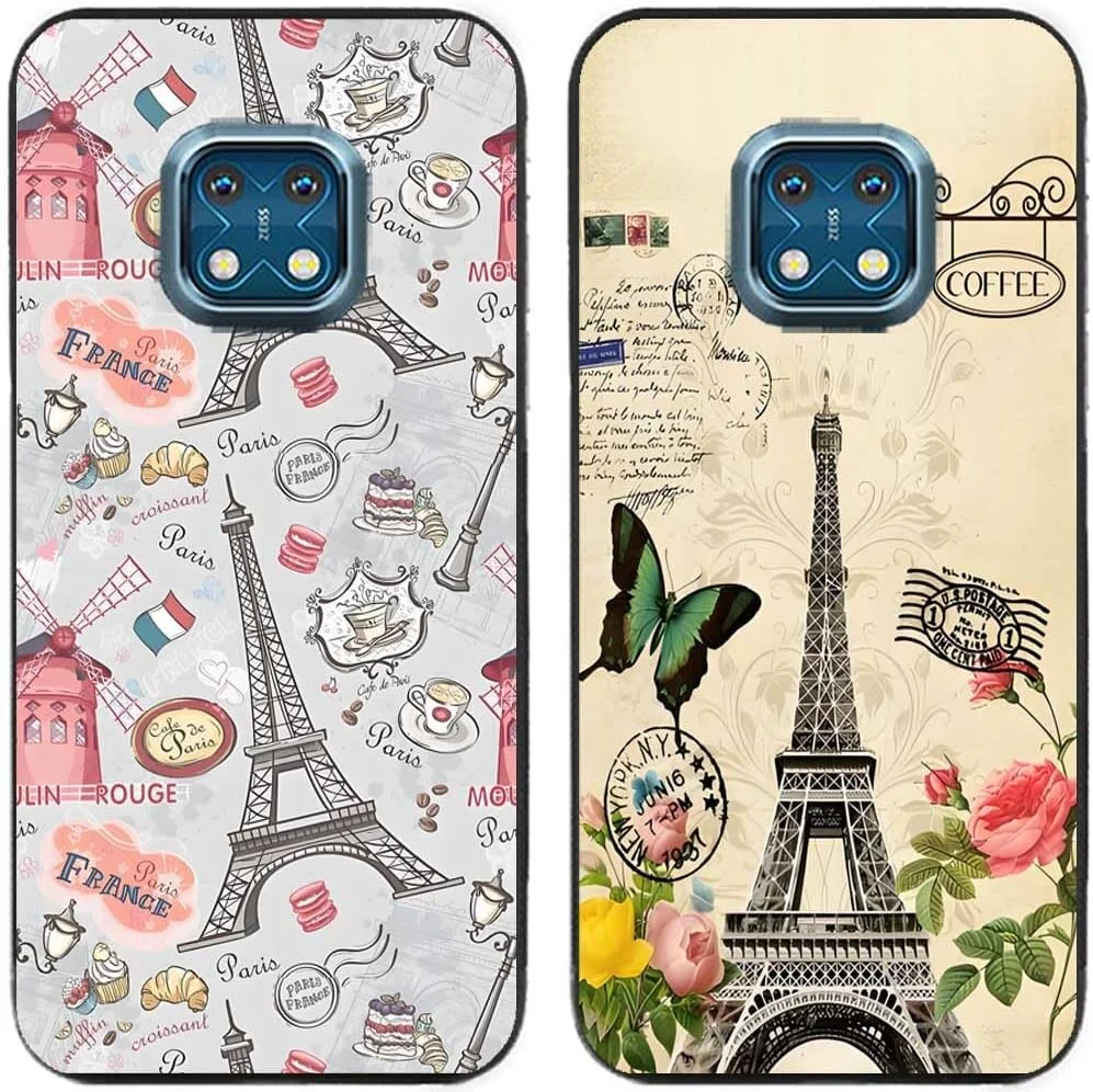 کاور محافظ ژله ای باریک طرح برج ایفل پاریس مناسب گوشی نوکیا XR20 - بسته 2 عددی