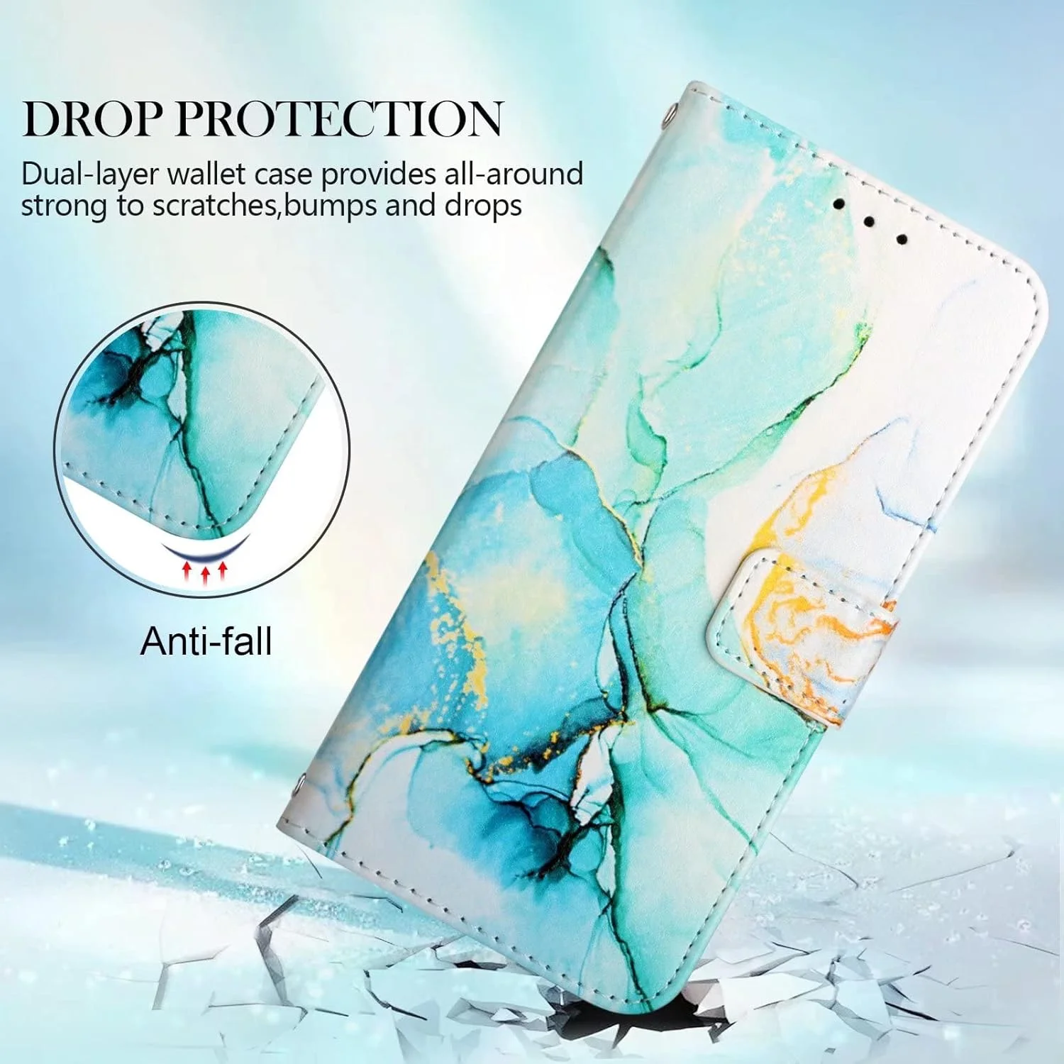 کاور گوشی RanTuo برای نوکیا G310، دارای جای کارت، پایه نگهدارنده، TPU + چرم PU، کاور محافظ تاشو برای نوکیا G310 (سبز) کاور گوشی RanTuo برای نوکیا G310، دارای جای کارت، پایه نگهدارنده، TPU + چرم PU، کاور محافظ تاشو برای نوکیا G310 (سبز)