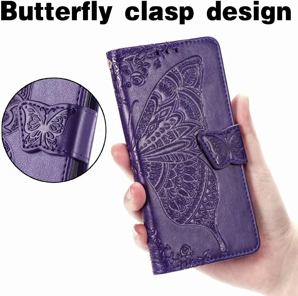 کاور گوشی RanTuo برای نوکیا G310، دارای جای کارت، پایه نگهدارنده، TPU + چرم PU، کاور محافظ تاشو برای نوکیا G310 (بنفش) کاور گوشی RanTuo برای نوکیا G310، دارای جای کارت، پایه نگهدارنده، TPU + چرم PU، کاور محافظ تاشو برای نوکیا G310 (بنفش)