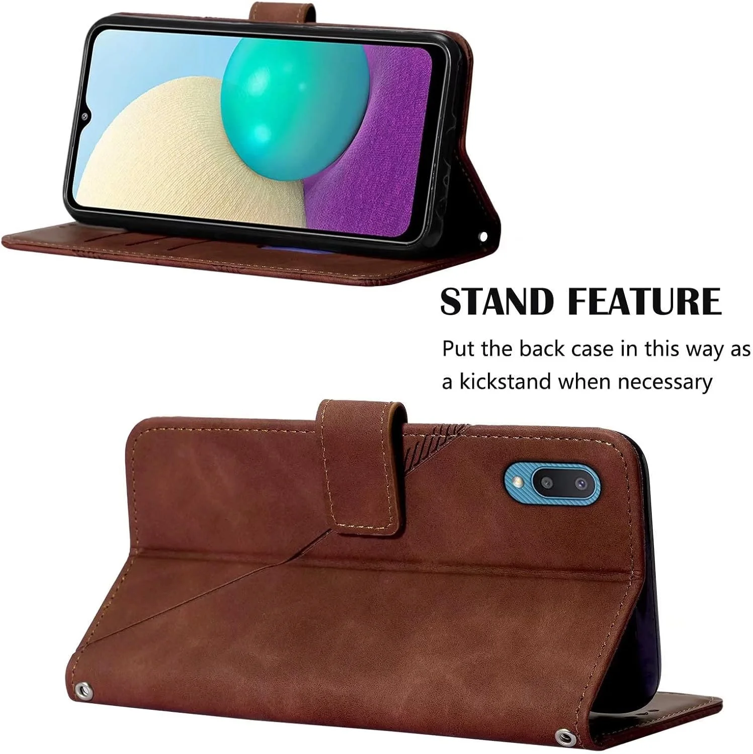 کاور گوشی RanTuo برای نوکیا C42، دارای جای کارت، پایه نگهدارنده، TPU + چرم PU، کاور محافظ تاشو برای نوکیا C42 (قهوه ای) کاور گوشی RanTuo برای نوکیا C42، دارای جای کارت، پایه نگهدارنده، TPU + چرم PU، کاور محافظ تاشو برای نوکیا C42 (قهوه ای)