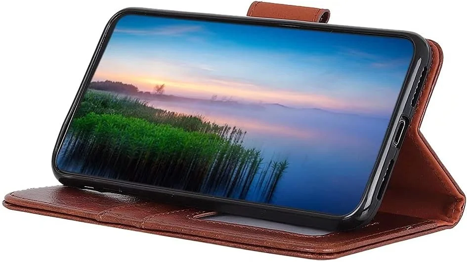 کاور گوشی نوکیا C210، دارای جای کارت، پایه نگهدارنده، TPU + چرم PU، کاور محافظ تاشو برای نوکیا C210. (قهوه ای) کاور گوشی نوکیا C210، دارای جای کارت، پایه نگهدارنده، TPU + چرم PU، کاور محافظ تاشو برای نوکیا C210. (قهوه ای)