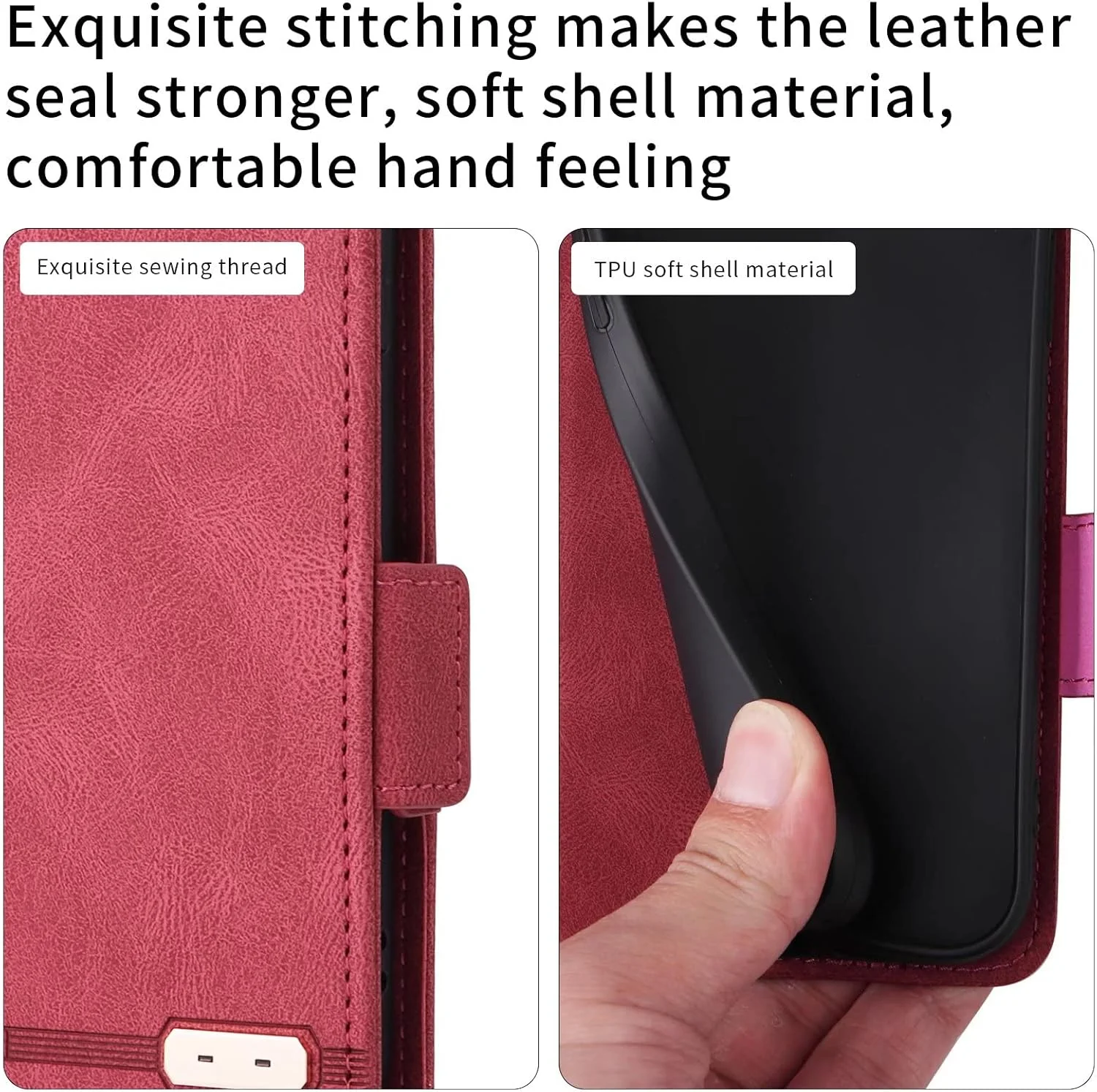 کاور گوشی نوکیا G400، دارای جای کارت، پایه نگهدارنده، TPU + چرم PU، کاور محافظ تاشو برای نوکیا G400 (قرمز) کاور گوشی نوکیا G400، دارای جای کارت، پایه نگهدارنده، TPU + چرم PU، کاور محافظ تاشو برای نوکیا G400 (قرمز)