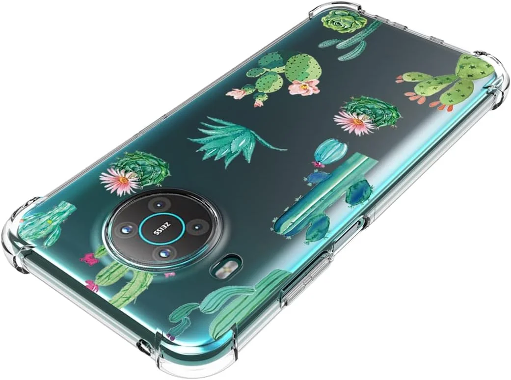 قاب گوشی برای نوکیا X10، قاب نوکیا X20 TA-1332 TA-1341 برای دختران و زنان، کاور محافظ TPU نرم و شفاف برای نوکیا X10 5G (کاکتوس) قاب گوشی برای نوکیا X10، قاب نوکیا X20 TA-1332 TA-1341 برای دختران و زنان، کاور محافظ TPU نرم و شفاف برای نوکیا X10 5G (کاکتوس)