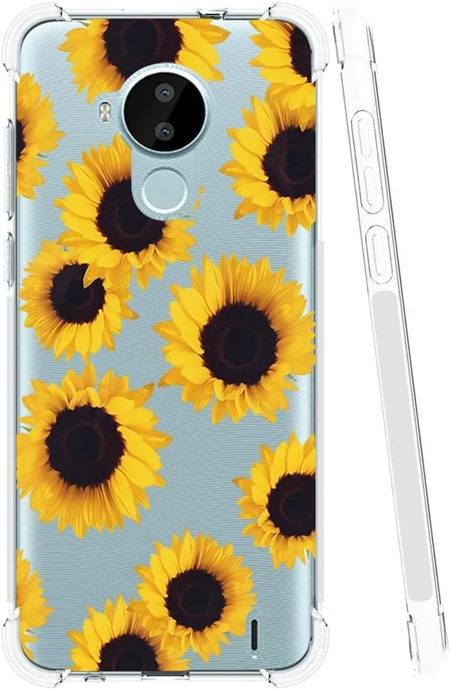 قاب محافظ گوشی نوکیا C30، مدل TA-1357 TA-1377، قاب زیبا، بامپر انعطاف پذیر TPU، کاور سیلیکونی نرم و لاستیکی برای گوشی نوکیا C30 (آفتابگردان)