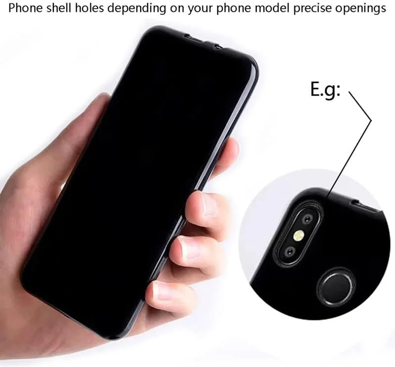 قاب گوشی برای نوکیا 6300 4G (2.4 اینچ) به همراه [3 عدد محافظ صفحه نمایش شیشه ای حرارت دیده]، بامپر سیلیکونی نرم و فوق العاده نازک، کاور مشکی TPU ضد ضربه برای نوکیا 6300 4G - مشکی