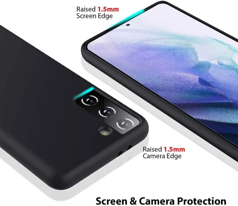 قاب گوشی برای نوکیا 6300 4G (2.4 اینچ) به همراه [3 عدد محافظ صفحه نمایش شیشه ای حرارت دیده]، بامپر سیلیکونی نرم و فوق العاده نازک، کاور مشکی TPU ضد ضربه برای نوکیا 6300 4G - مشکی