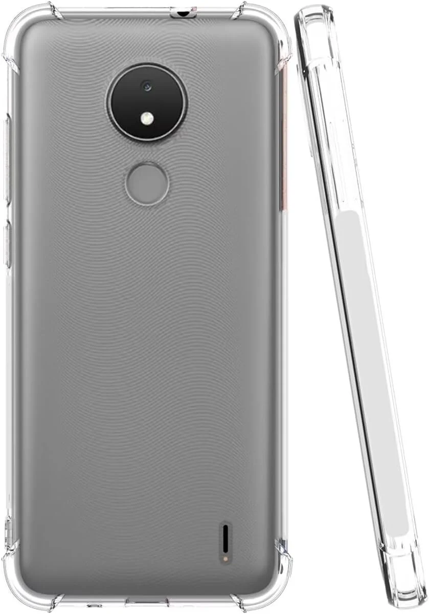 کاور یریبل برای نوکیا C21، کاور زیبا برای نوکیا C20 / نوکیا C10 مدل TA-1356 TA-1342، کاور سیلیکونی ژله ای نرم و شفاف با ضربه گیر انعطاف پذیر برای نوکیا C21