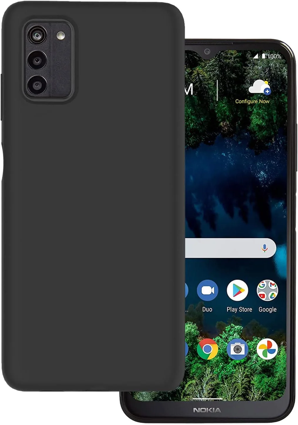 قاب محافظ گوشی نوکیا G100، قاب گوشی نوکیا G100، قاب نوکیا G100، TPU نرم و انعطاف پذیر، مقاوم در برابر خراش، ضد لغزش، پوشش لاستیکی باریک و مقاوم در برابر ضربه برای نوکیا G100 مشکی