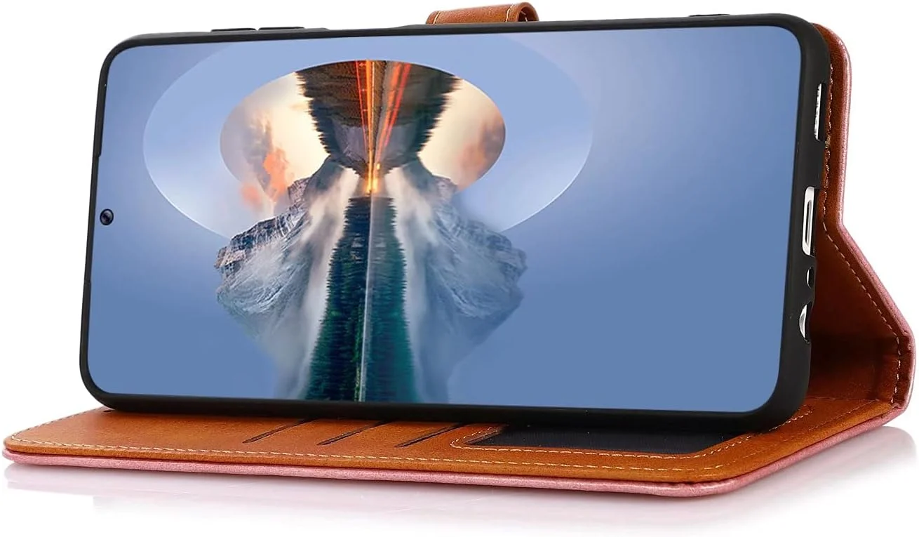 کاور گوشی RanTuo برای نوکیا G400، دارای جای کارت، پایه نگهدارنده، TPU + چرم PU، کاور تاشو برای نوکیا G400 (قهوه ای)