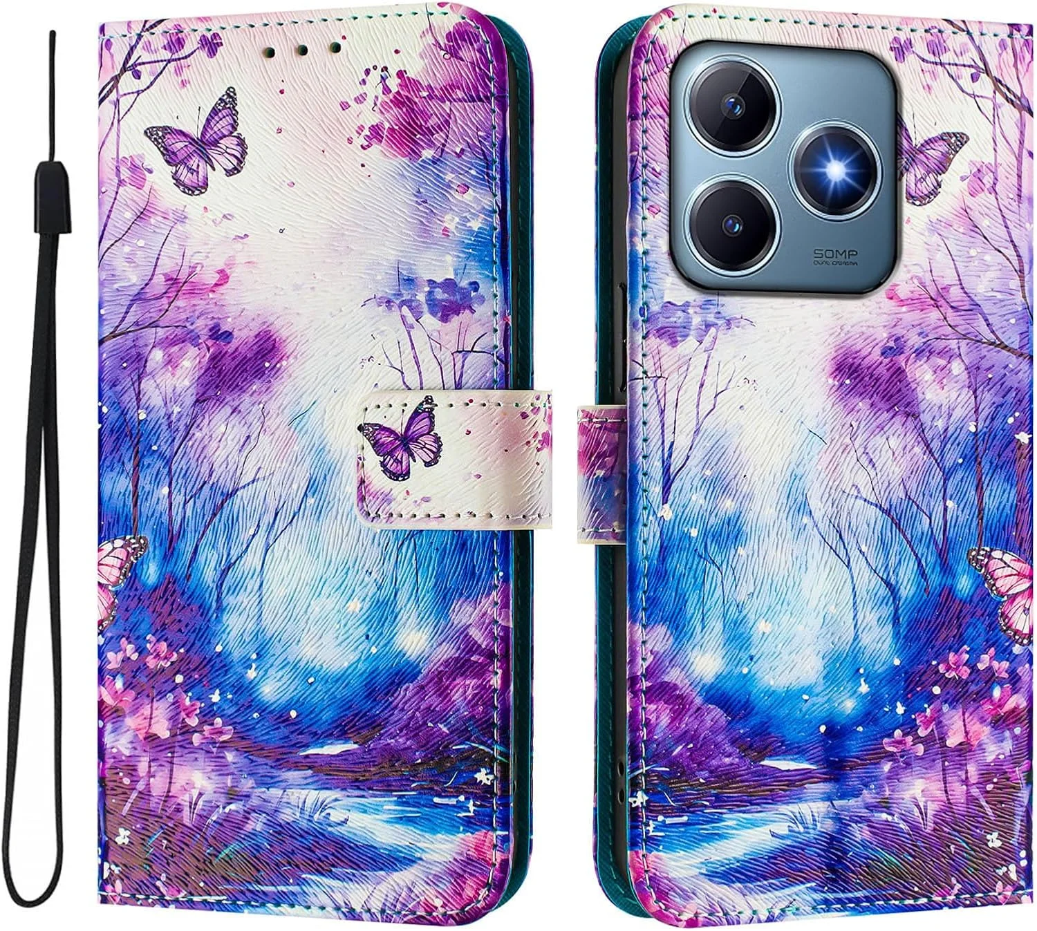 کیف پول چرمی برای Realme C61 4G، دارای 3 جای کارت، 1 جای پول، طرح زیبا، پایه تاشو، قفل مغناطیسی، ضد ضربه (دنیای خیالی) کیف پول چرمی برای Realme C61 4G، دارای 3 جای کارت، 1 جای پول، طرح زیبا، پایه تاشو، قفل مغناطیسی، ضد ضربه (دنیای خیالی)