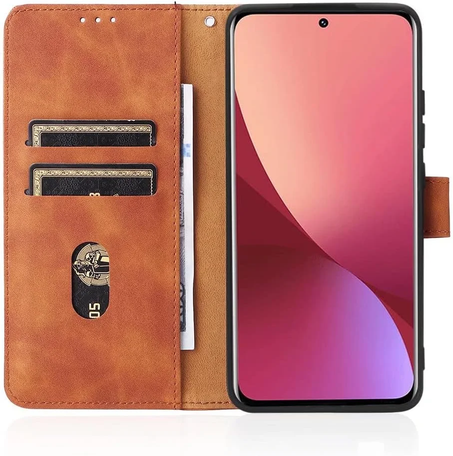 کاور گوشی RanTuo برای نوکیا C42، دارای جای کارت، پایه نگهدارنده، TPU + چرم PU، کاور محافظ تاشو برای نوکیا C42 (زرد)