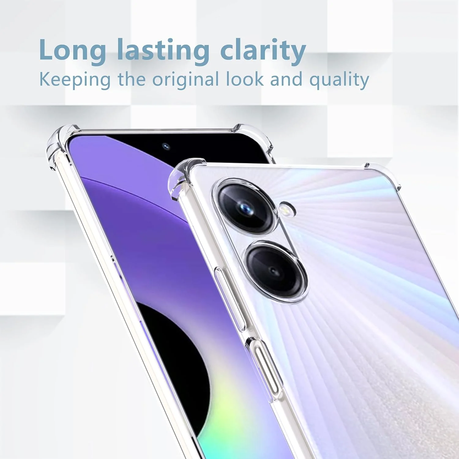 قاب محافظ سازگار با کاور گوشی ریلمی 10 با محافظت از دوربین، ضربه گیر نرم و شفاف برای اوپو ریلمی 10 4G