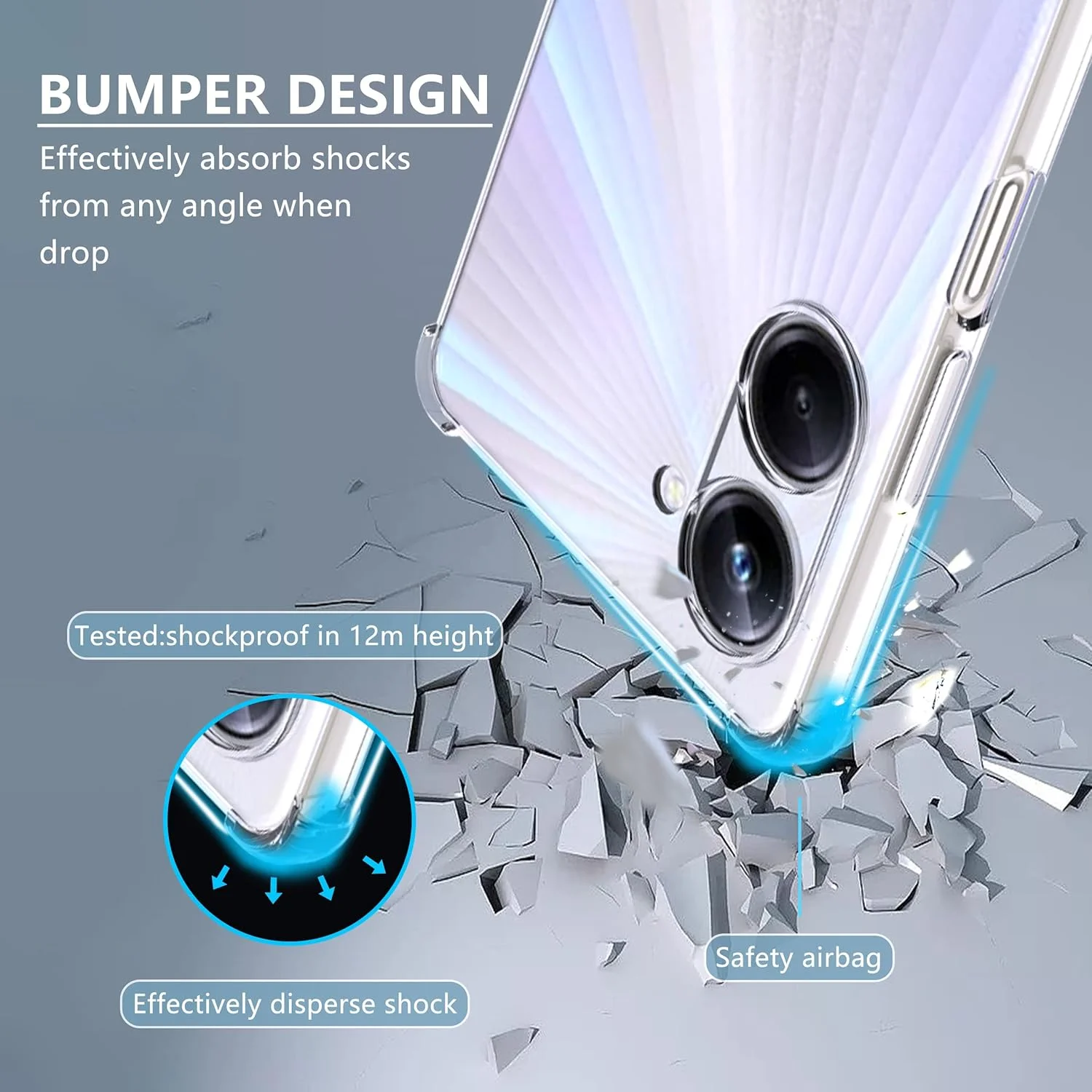 قاب محافظ سازگار با کاور گوشی ریلمی 10 با محافظت از دوربین، ضربه گیر نرم و شفاف برای اوپو ریلمی 10 4G