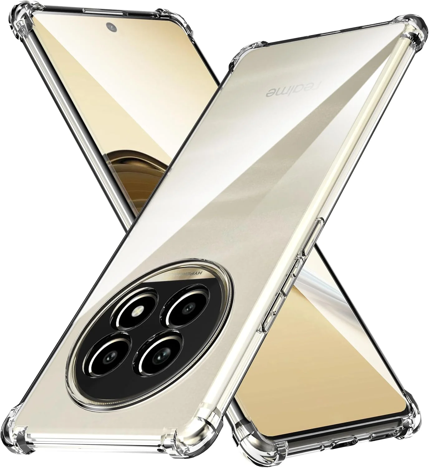 کاور محافظ سیلیکونی سخت و شفاف آنووکوا برای Realme 13 Pro/13 Pro+، ضد ضربه [بامپر با گوشه های تقویت شده]