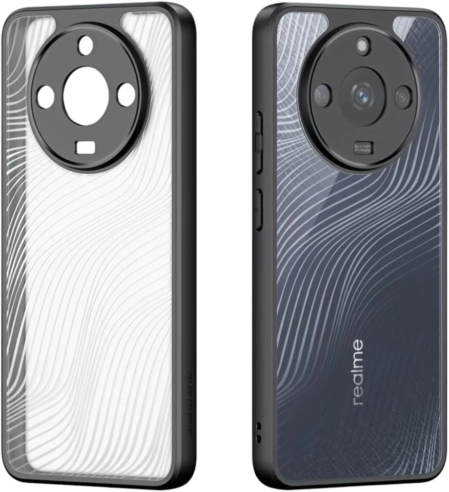 قاب محافظ باریک و مات سری Aimo داکس دوکیس برای Realme 12/12x 5G - محافظت در برابر ضربه و لغزش - مشکی