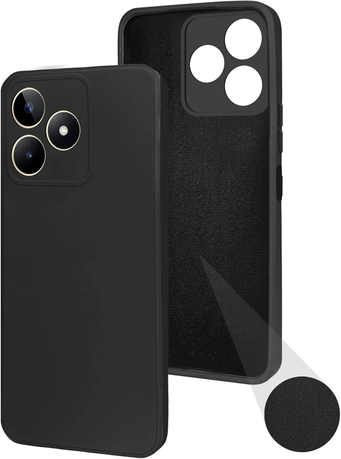 قاب گوشی ایمودیل برای ریلمی C53 / C51 / Note 50 - مشکی، باریک، پشت نرم، کاور TPU، سیلیکون انعطاف پذیر، مات، سازگار با شارژ بی سیم قاب گوشی ایمودیل برای ریلمی C53 / C51 / Note 50 - مشکی، باریک، پشت نرم، کاور TPU، سیلیکون انعطاف پذیر، مات، سازگار با شارژ بی سیم