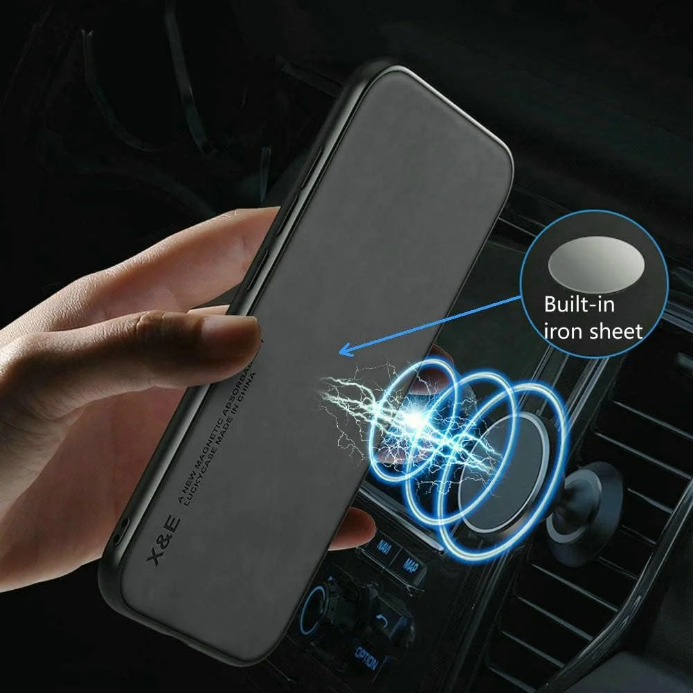 کاور ابریشمی Kepuch سازگار با اوپو Realme 12 5G - دارای صفحه فلزی داخلی برای هولدر مغناطیسی - مشکی