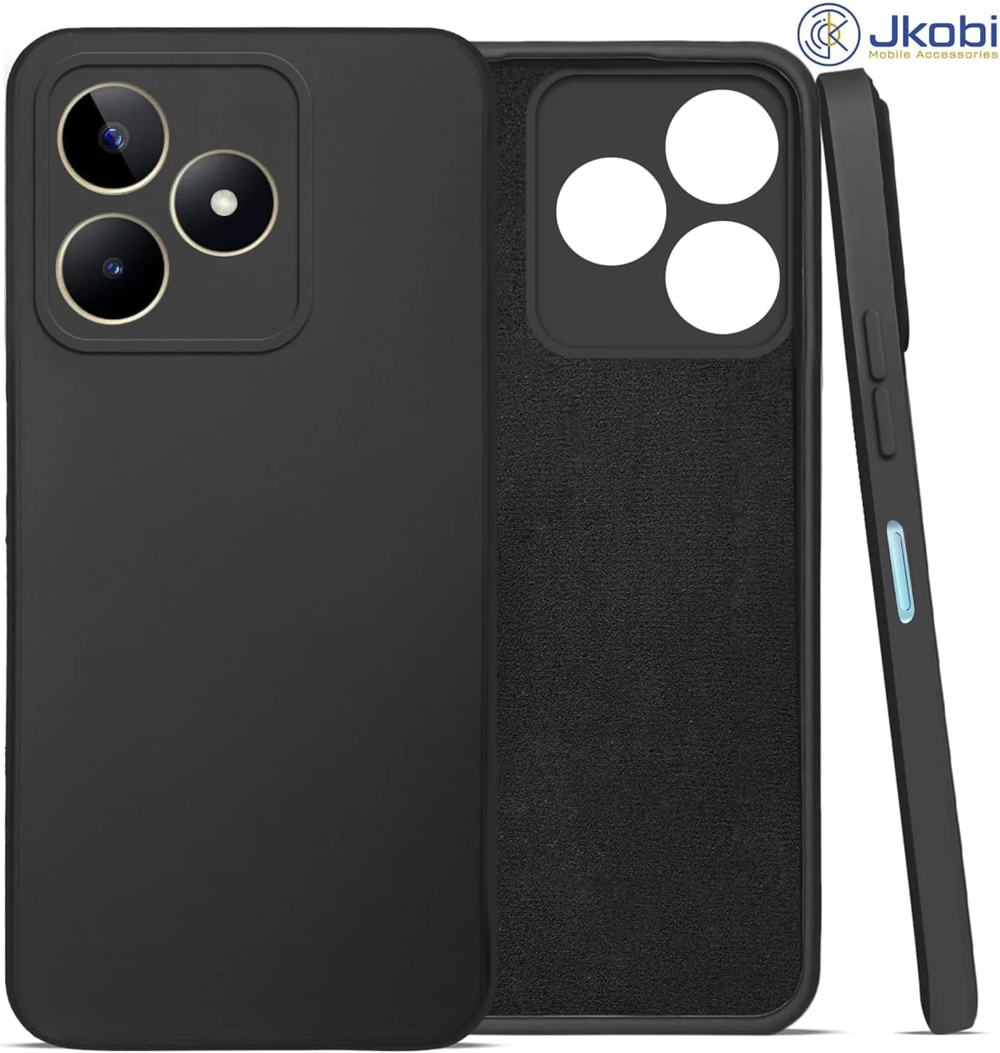 قاب گوشی ایمودیل برای ریلمی C53 / C51 / Note 50 - مشکی، باریک، پشت نرم، کاور TPU، سیلیکون انعطاف پذیر، مات، سازگار با شارژ بی سیم