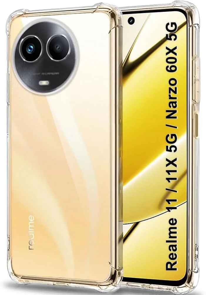 کاور ایمودیل برای گوشی های ریلمی 11 / 11X 5G / C67 5G / Narzo 60X 5G، کاور پشتی شفاف با بالشتک هوا، سیلیکونی نرم، ضد ضربه، ضد خش، محافظ گوشه ها (شفاف) کاور ایمودیل برای گوشی های ریلمی 11 / 11X 5G / C67 5G / Narzo 60X 5G، کاور پشتی شفاف با بالشتک هوا، سیلیکونی نرم، ضد ضربه، ضد خش، محافظ گوشه ها (شفاف)