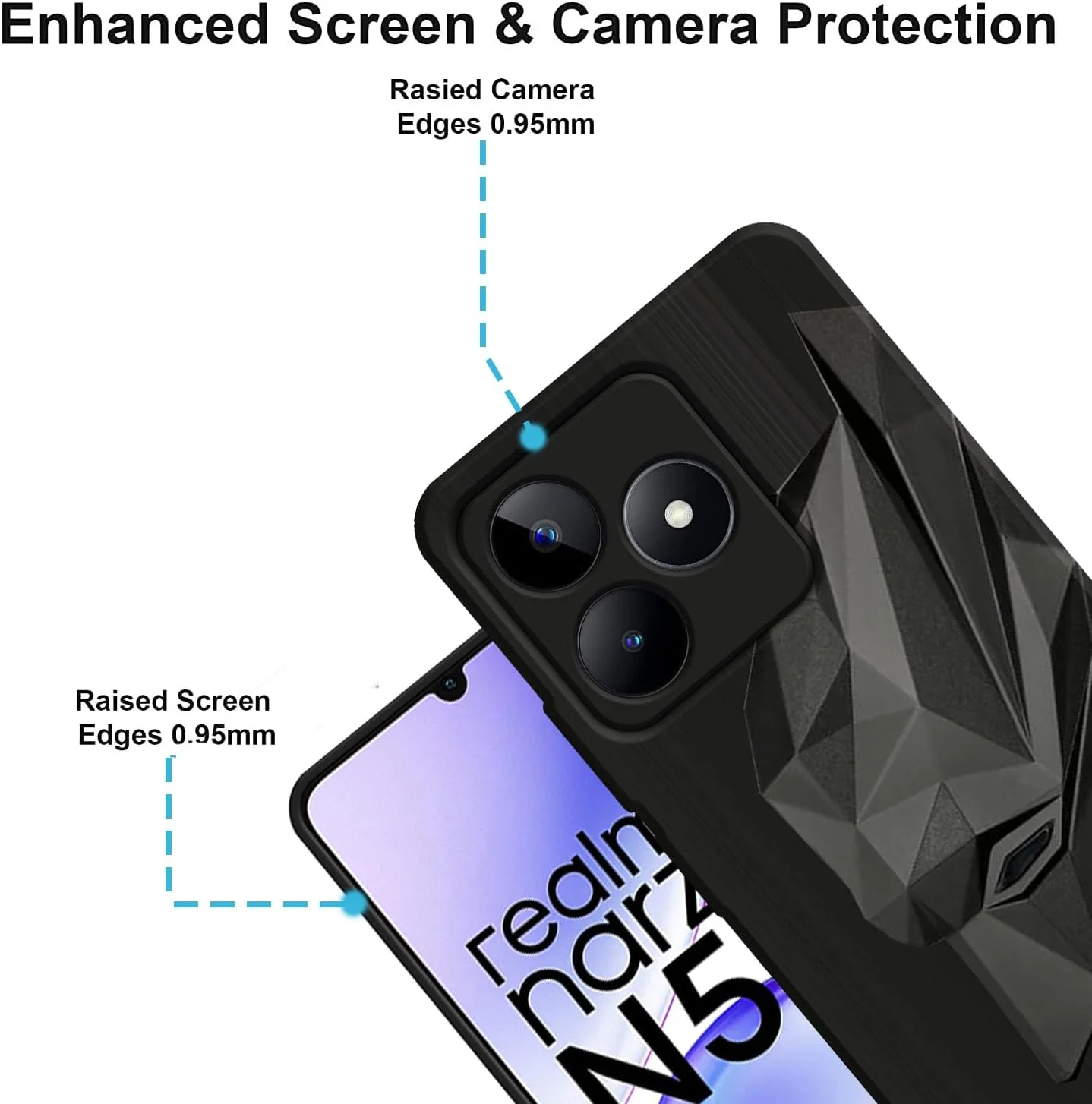 کاور محافظ نرم و انحصاری VIDO برای Realme Narzo N53 / Realme C53 / Realme C51 (ضد ضربه | محافظت کامل 360 درجه)