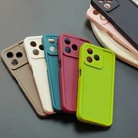 قاب محافظ گوشی ریلمی C53/C51 به همراه محافظ صفحه نمایش شیشه ای [2 عدد]، قاب سیلیکونی انعطاف پذیر ضد ضربه، محافظت در برابر سقوط، ضد لغزش، کاور سیلیکونی پافر (سبز تیره، C53/C51)