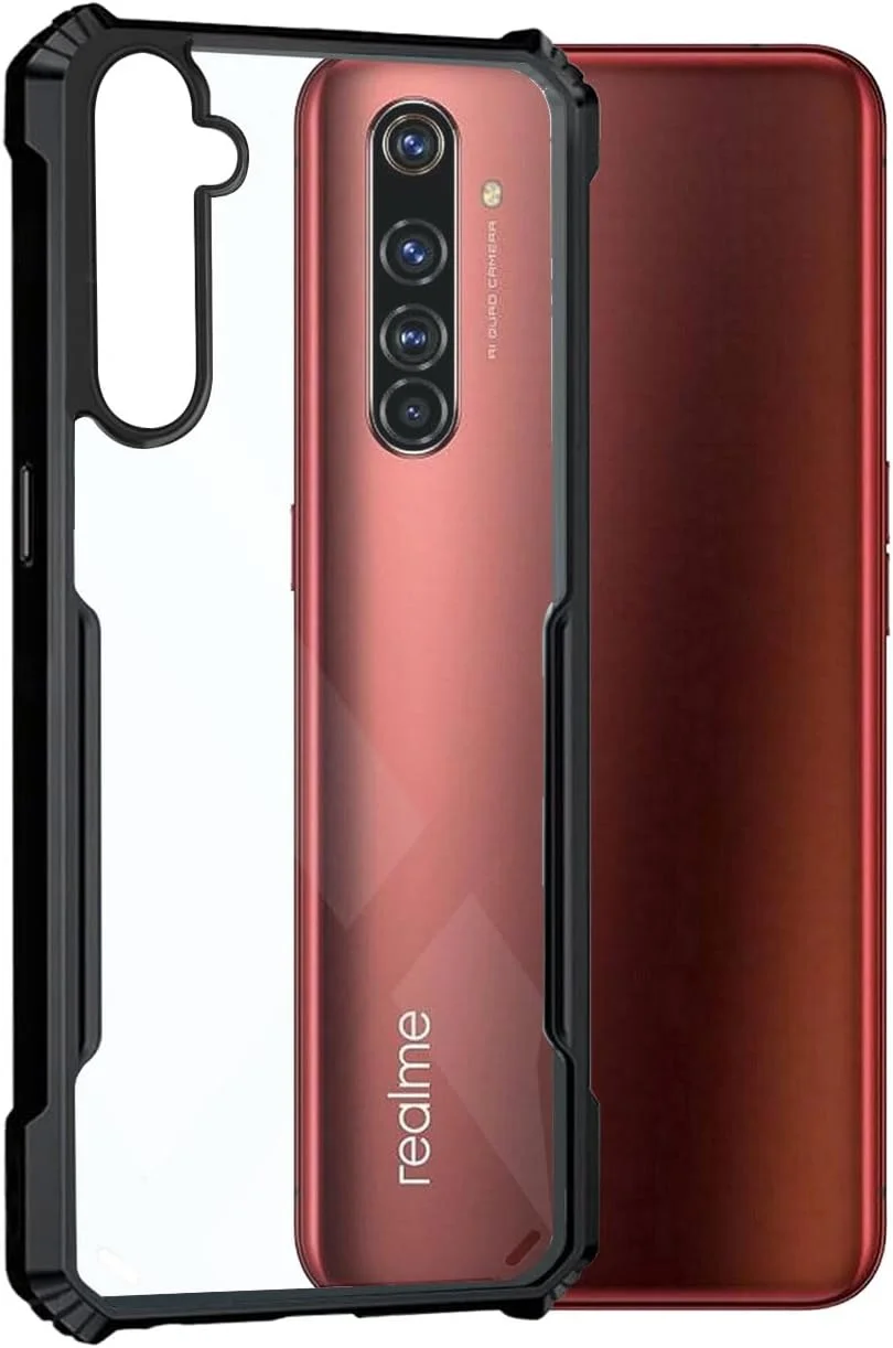 قاب پشتی محافظ ۳۶۰ درجه با حاشیه مشکی برای Realme X50 Pro - مشکی