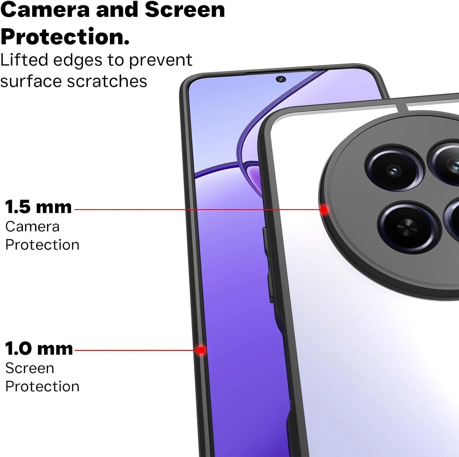 کاور محافظ ضد ضربه هیبریدی RIGGEAR سازگار با Realme 12 5G و Realme 12X 5G (پلی کربنات شفاف + بامپر TPU مشکی) کاور محافظ ضد ضربه هیبریدی RIGGEAR سازگار با Realme 12 5G و Realme 12X 5G (پلی کربنات شفاف + بامپر TPU مشکی)