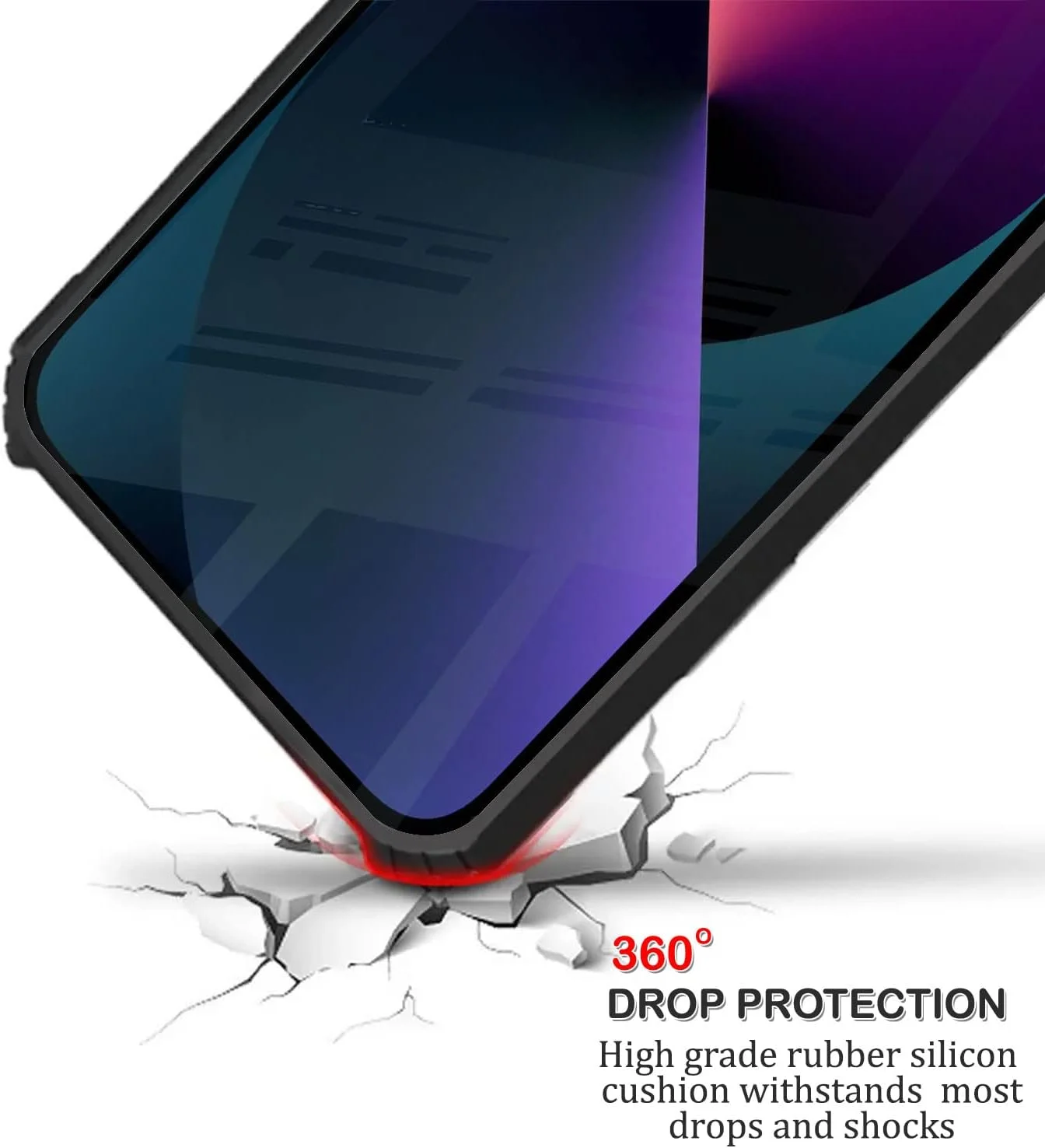 قاب پشتی محافظ ۳۶۰ درجه با حاشیه مشکی برای Realme X50 Pro - مشکی