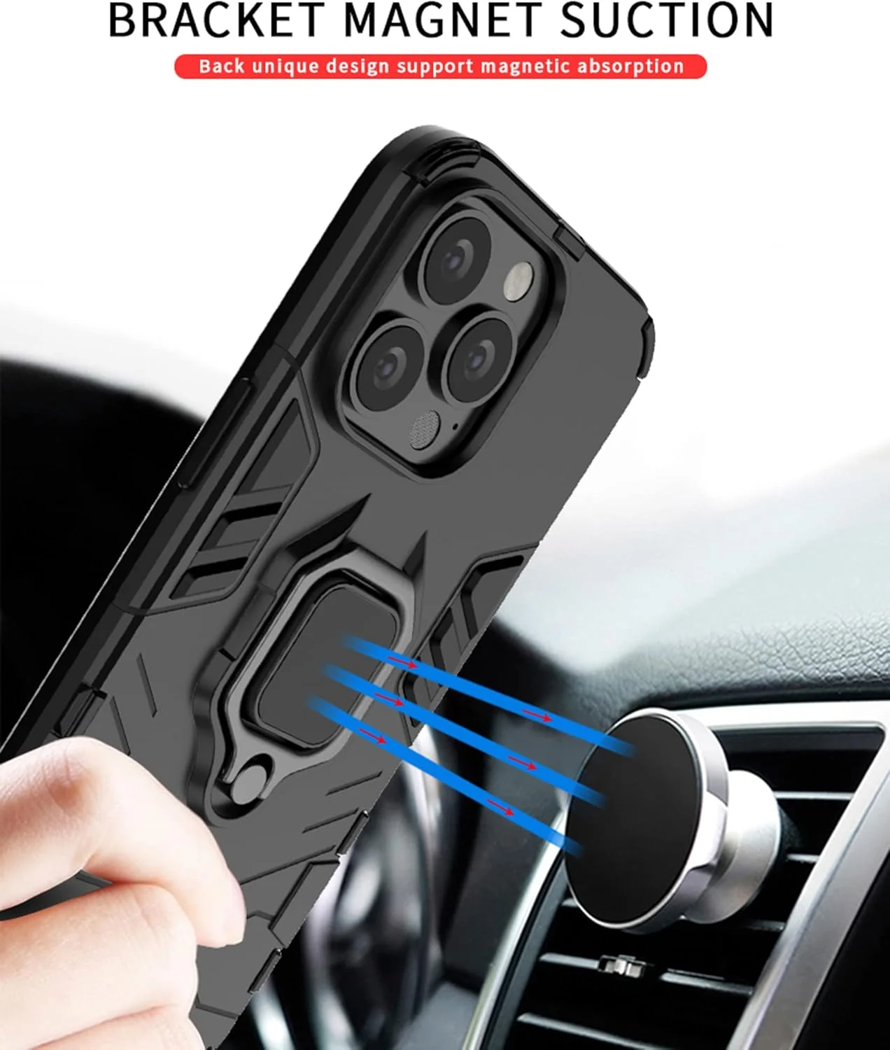 کاور محافظ ضد ضربه و مقاوم با پایه برای گوشی های اوپو Realme C35/Realme 50A Prime، رنگ مشکی کاور محافظ ضد ضربه و مقاوم با پایه برای گوشی های اوپو Realme C35/Realme 50A Prime، رنگ مشکی