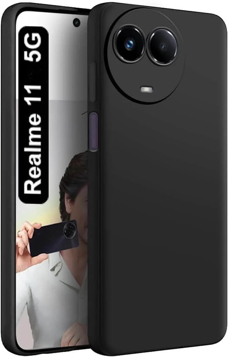کاور جایگزین BURAQ برای Realme 11 5G، مشکی باریک TPU نرم و انعطاف پذیر سازگار با Realme 11 5G کاور جایگزین BURAQ برای Realme 11 5G، مشکی باریک TPU نرم و انعطاف پذیر سازگار با Realme 11 5G