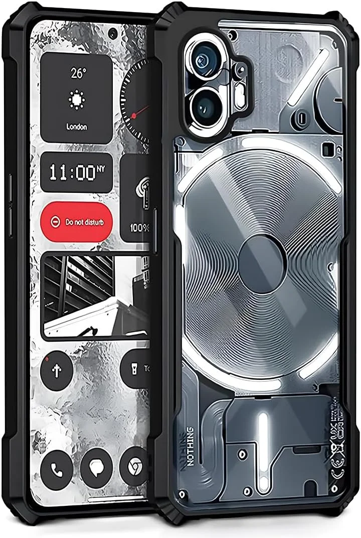 قاب محافظ شفاف برای ناتینگ ۲ با محافظت ۳۶۰ درجه، کاور محافظ گوشی ضد ضربه، پشت PC سخت ضد خش (شفاف) قاب محافظ شفاف برای ناتینگ ۲ با محافظت ۳۶۰ درجه، کاور محافظ گوشی ضد ضربه، پشت PC سخت ضد خش (شفاف)