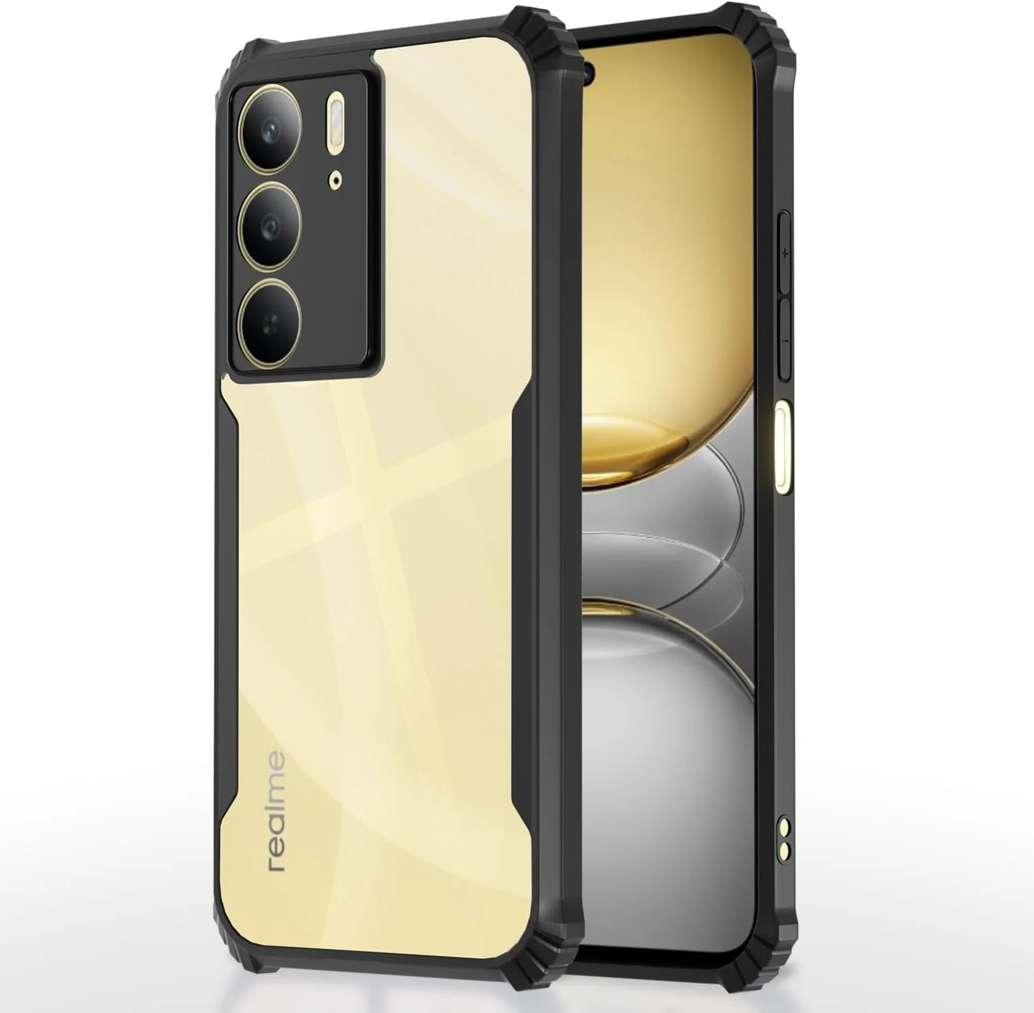 کاور محافظ گوشی مدل Zege سازگار با Realme C75، کاور پشتی سخت PC شفاف با حاشیه مشکی TPU ضد ضربه، محافظت 360 درجه در برابر ضربه، محافظ لنز دوربین، کاور شفاف کاور محافظ گوشی مدل Zege سازگار با Realme C75، کاور پشتی سخت PC شفاف با حاشیه مشکی TPU ضد ضربه، محافظت 360 درجه در برابر ضربه، محافظ لنز دوربین، کاور شفاف