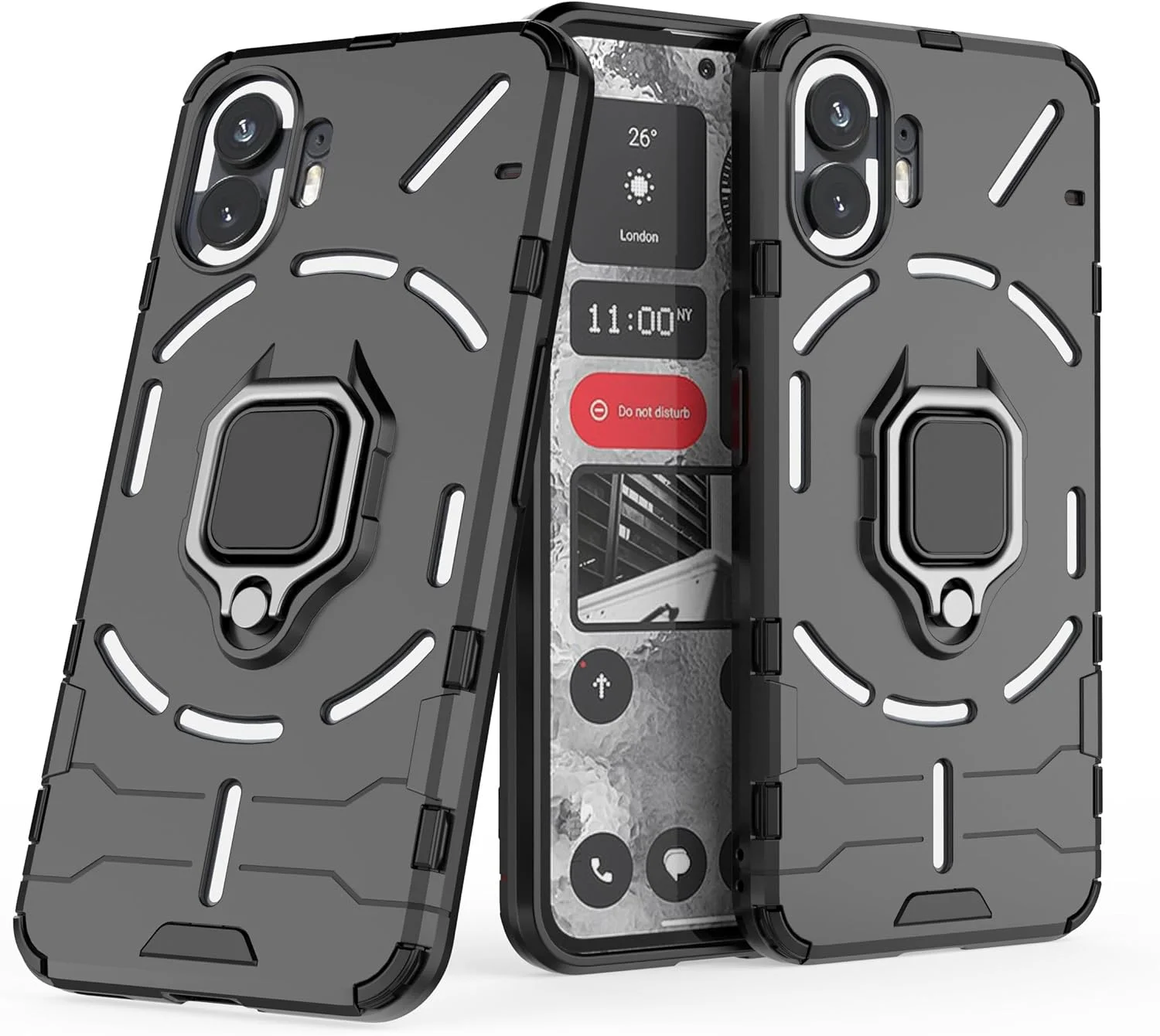 کاور محافظ هیبریدی و ضد ضربه 2NSPDRGNI برای گوشی ناتینگ فون 2، با پایه نگهدارنده، رنگ مشکی کاور محافظ هیبریدی و ضد ضربه 2NSPDRGNI برای گوشی ناتینگ فون 2، با پایه نگهدارنده، رنگ مشکی