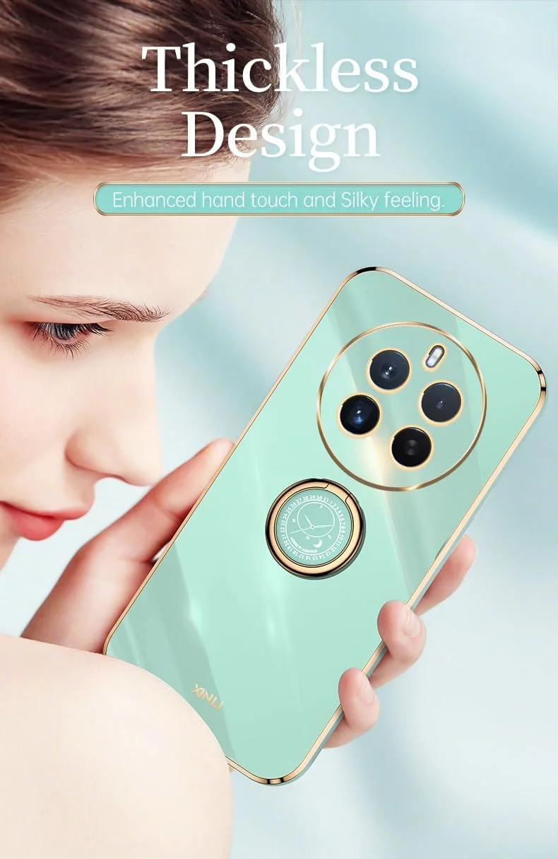 قاب محافظ گوشی موبایل EasyLifeGo مناسب برای Realme 12 Pro 5G / Realme 12 Pro Plus 5G، جنس TPU نرم، ضد ضربه، دارای حلقه نگهدارنده 360 درجه، باریک و روکش دار - مشکی