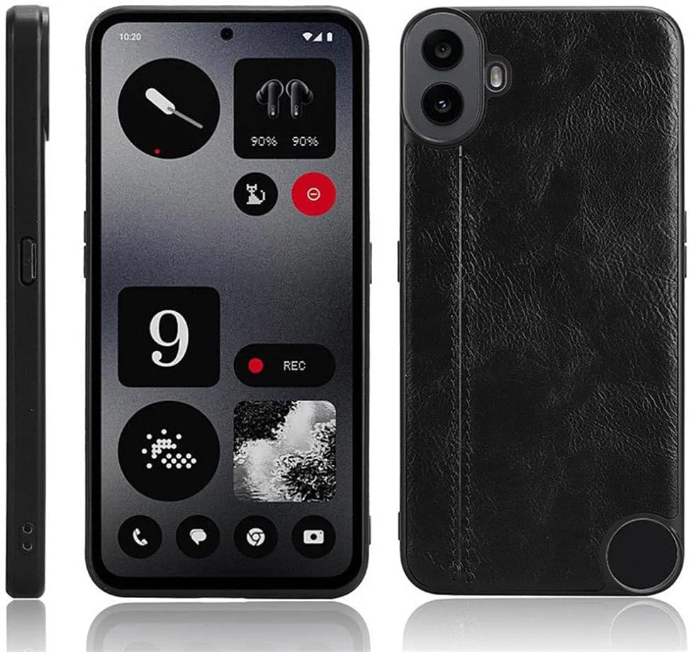 قاب محافظ گوشی ناتینگ CMF Phone 1، قاب چرمی، لمس راحت، فوق العاده نازک و سبک برای قاب گوشی ناتینگ CMF Phone 1، کاور ضد ضربه (مشکی) قاب محافظ گوشی ناتینگ CMF Phone 1، قاب چرمی، لمس راحت، فوق العاده نازک و سبک برای قاب گوشی ناتینگ CMF Phone 1، کاور ضد ضربه (مشکی)