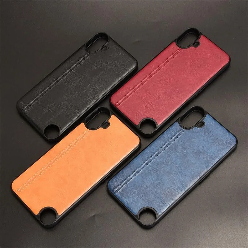 قاب محافظ گوشی ناتینگ CMF Phone 1، قاب چرمی، لمس راحت، فوق العاده نازک و سبک برای قاب گوشی ناتینگ CMF Phone 1، کاور ضد ضربه (مشکی)