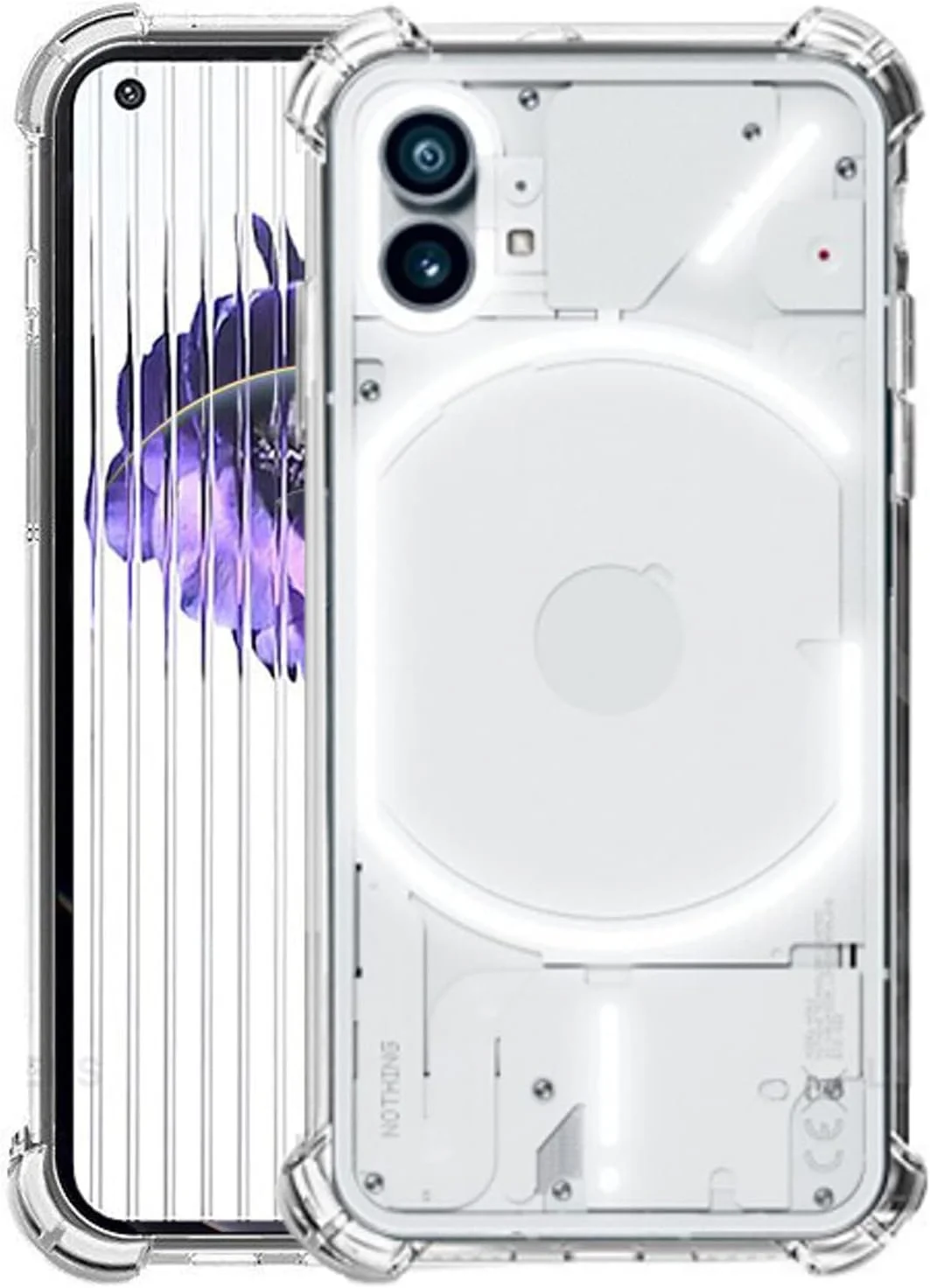 کاور محافظ گوشی ناتینگ فون 1، TPU نرم، ضد خش، کاور محافظ شفاف مناسب برای ناتینگ فون 1 کاور محافظ گوشی ناتینگ فون 1، TPU نرم، ضد خش، کاور محافظ شفاف مناسب برای ناتینگ فون 1